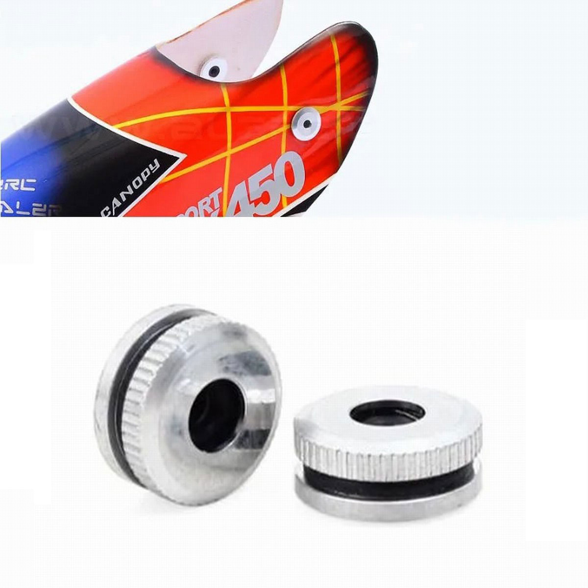 Rc Helicopter Nitro - Metal Canopy Mounting Nuts for ALIGN