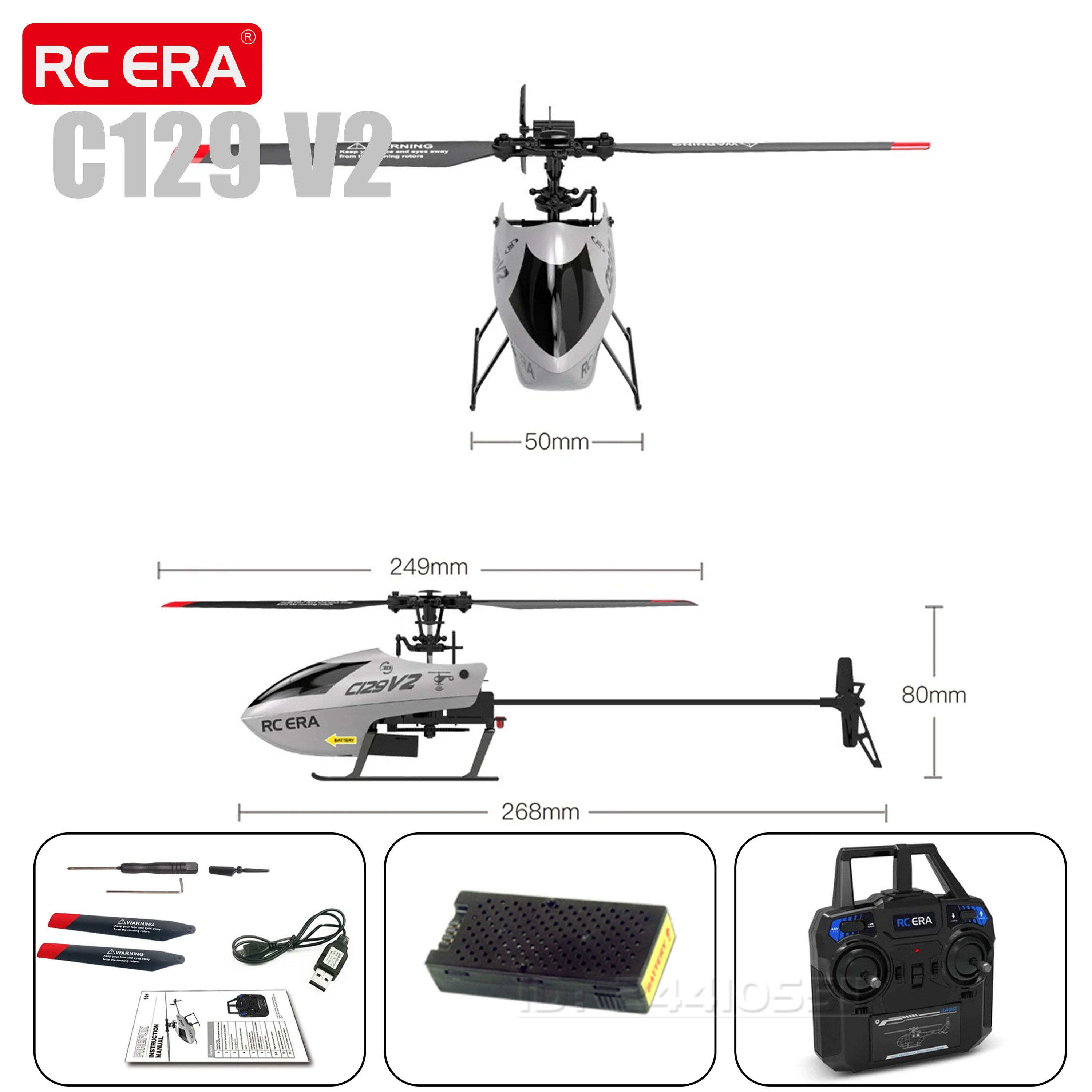Rc Helicopter Gyro - C129 V2 4CH RC Helicopter RTF