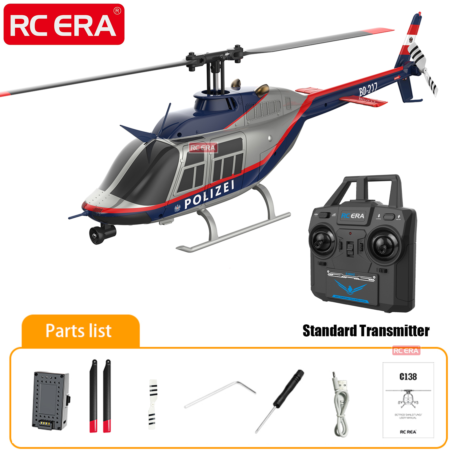 RC ERA C138 BELL 206 Jet Range - Rc Helicopter Gyro のレビューと価格