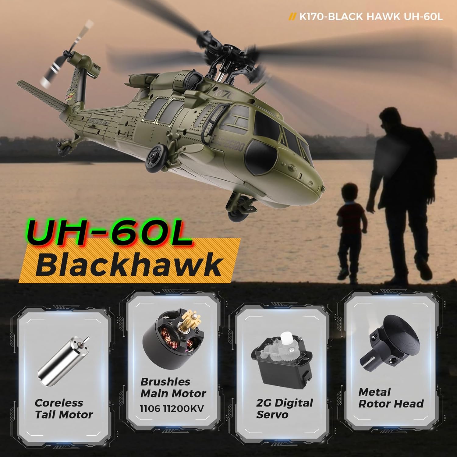 WLtoys K170 Brushless 4-CH RC  - Rc Helicopter Gyro のレビューと価格