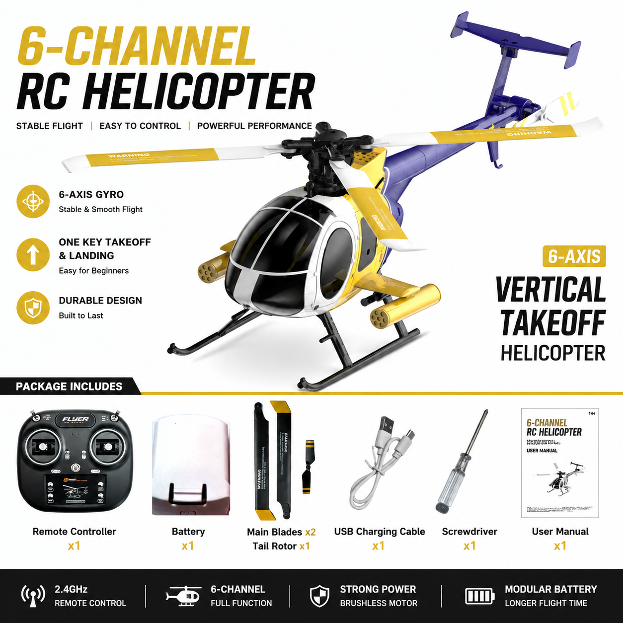 K300 6CH RC Helicopter Brushle - Rc Helicopter Gyro のレビューと価格