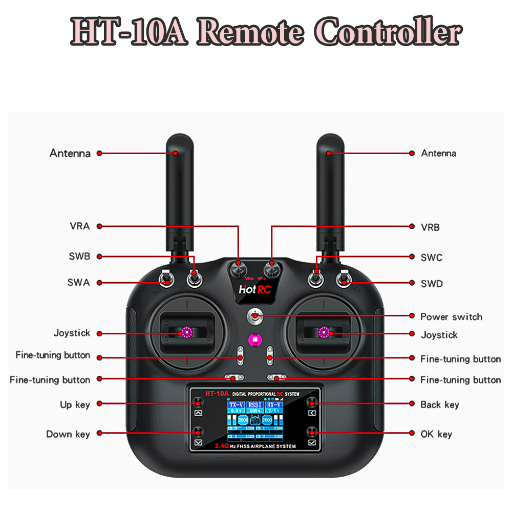 Hotrc HT-10A 2.4G 10CH Transmi - Rc Helicopter Remote Control のレビューと価格