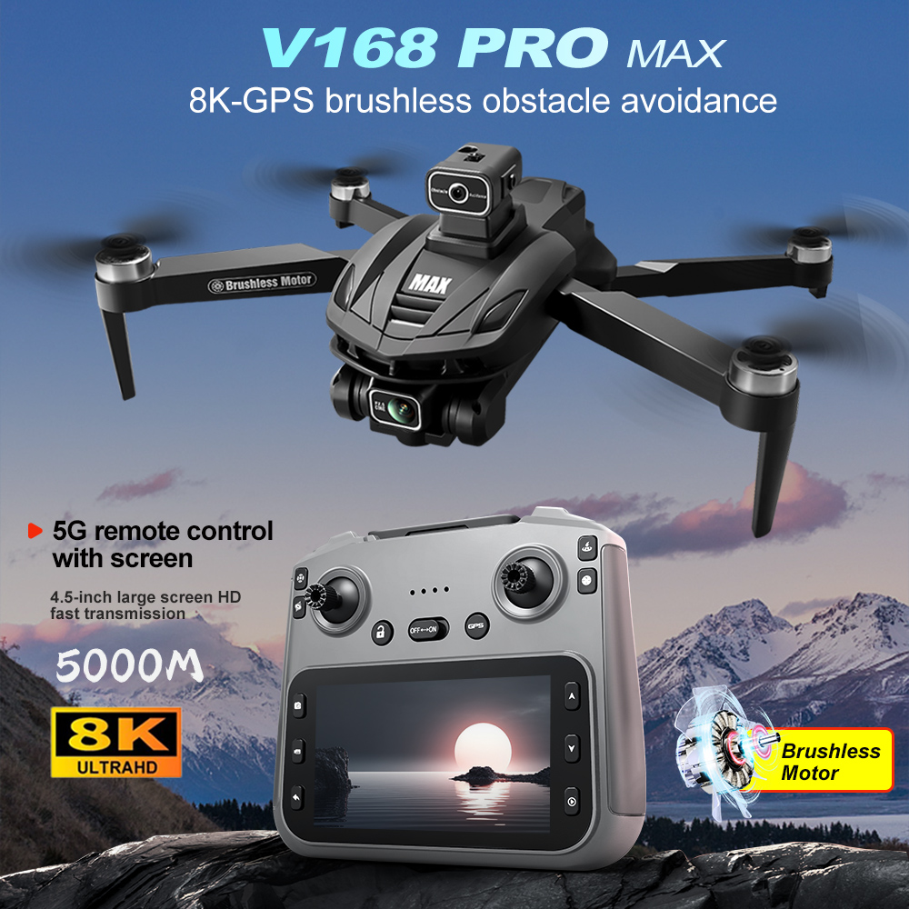 V168 PRO Max GPS Drone 8K Prof - Rc Helicopter Electric のレビューと価格