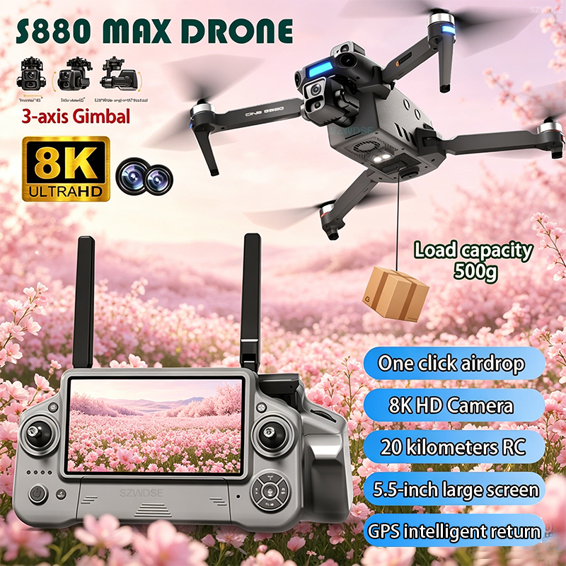 2026 New 8K Dual Camera Drone  - Rc Helicopter Electric のレビューと価格