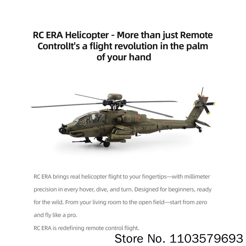 Rc Era Rc Helicopter Ah 64d Ap - Rc Helicopter Single Rotor のレビューと価格