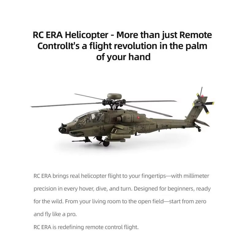 Rc Era Ah 64d Apache Helicopte - Rc Helicopter Single Rotor のレビューと価格