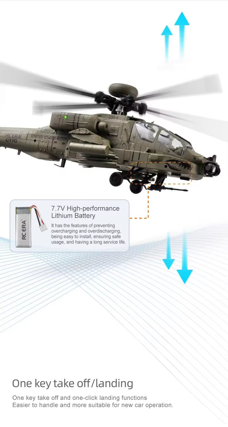 Rc Era Ah 64d Apache Helicopte - Rc Helicopter Single Rotor のレビューと価格