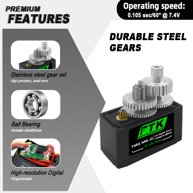 PTK 7452 MG-D 9g Digital Servo - Rc Helicopter Servo のレビューと価格
