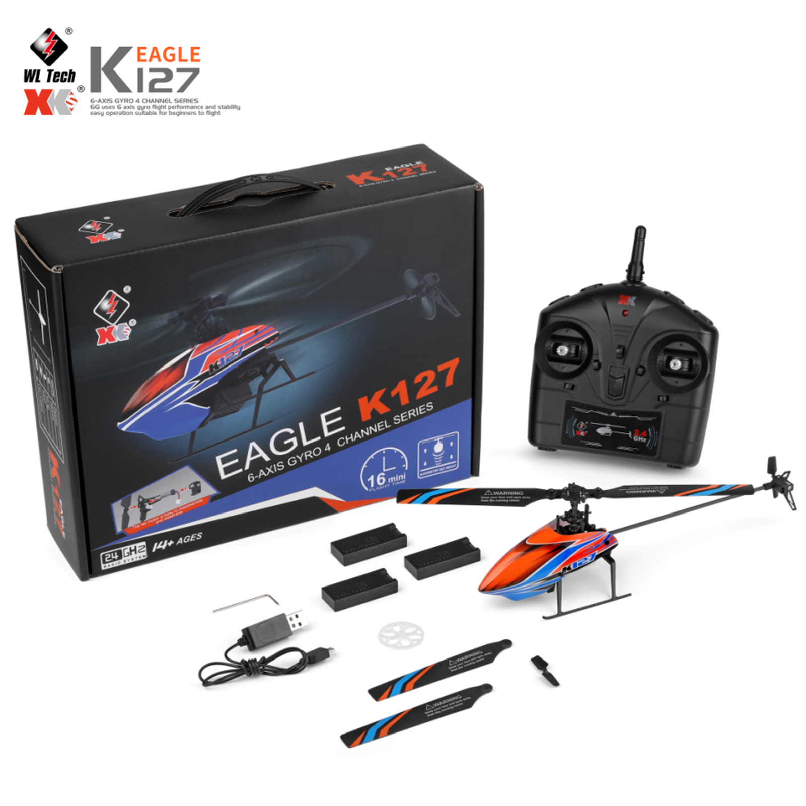 WLtoys XK K127 4CH 6-axis Gyro - Rc Helicopter Gyro のレビューと価格